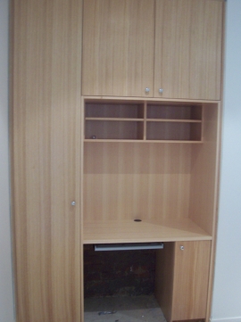 Bedroom desk in Vic Ash clear polished